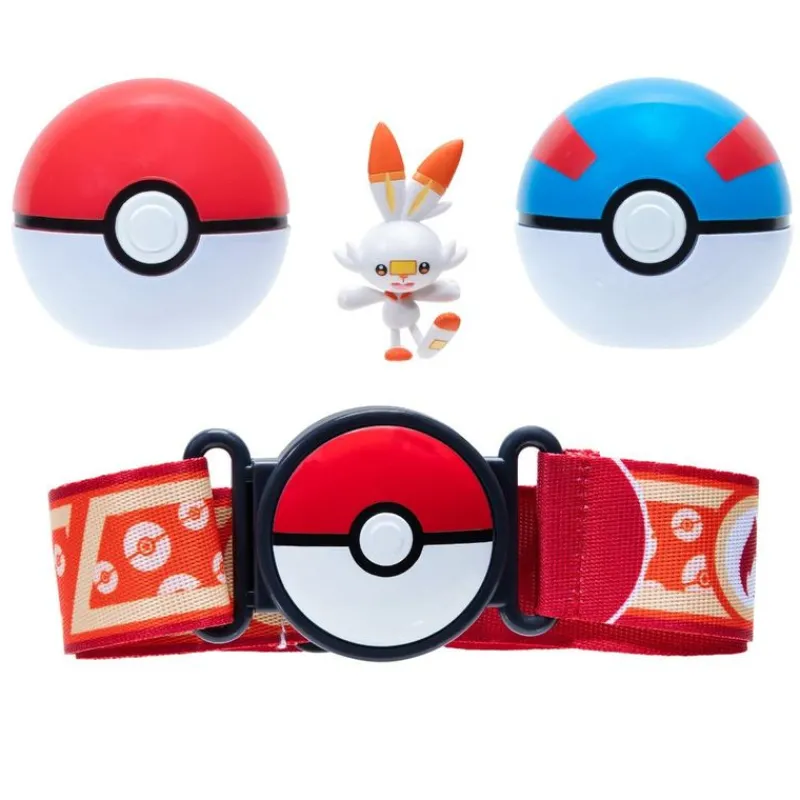 Pokémon 2 Packs Figuras de Juguete Scorebunny y Cinturón 95283<Importacion Juguetron Clearance