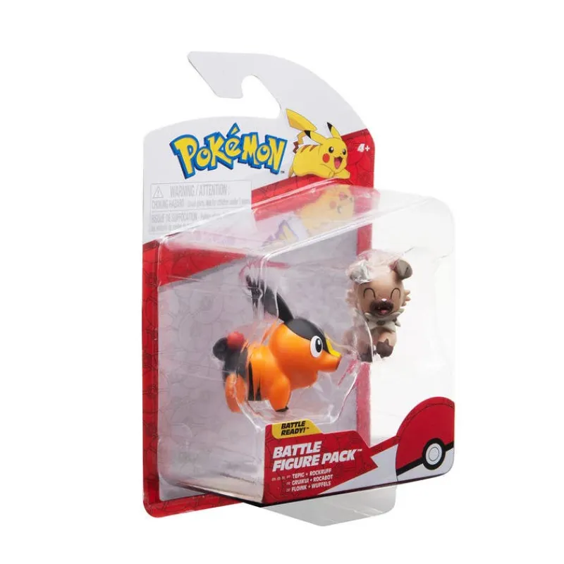 Pokémon Figura de BatallaTepig Y Rockruff PKW3504<Jazwares Sale