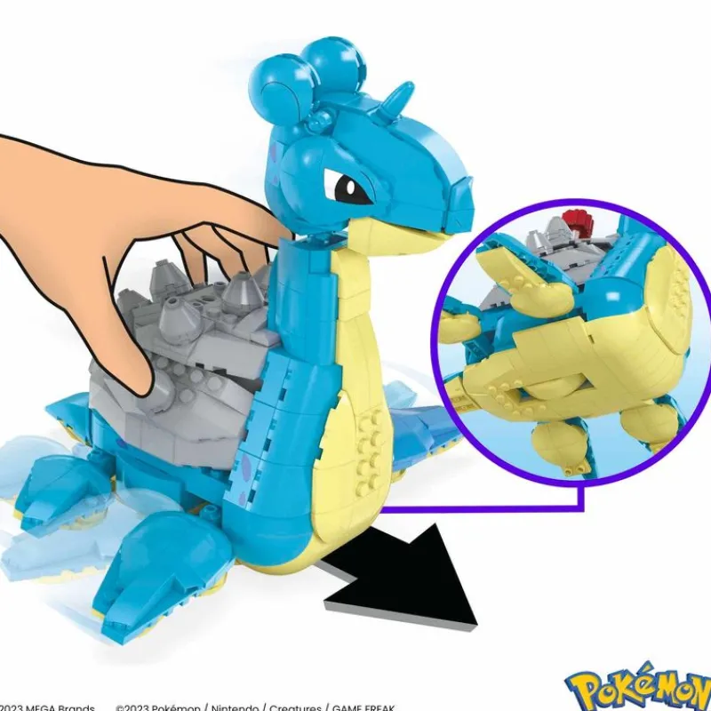 Pokémon Lapras Jumbo Mega Bloks<Mattel New