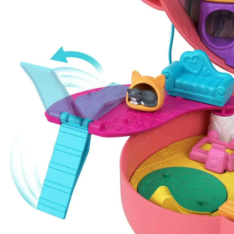 Polly Pocket Bolso de Gato con Departamento con 19 Accesorios<Mattel New