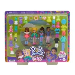 Polly Pocket Disfraz Moditas Aventuras en Río con 4 Mini Muñecos y 53 Accesorios<Mattel Sale