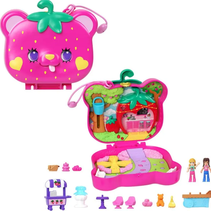 Polly Pocket Estuche de Osito de Fresa<Mattel New