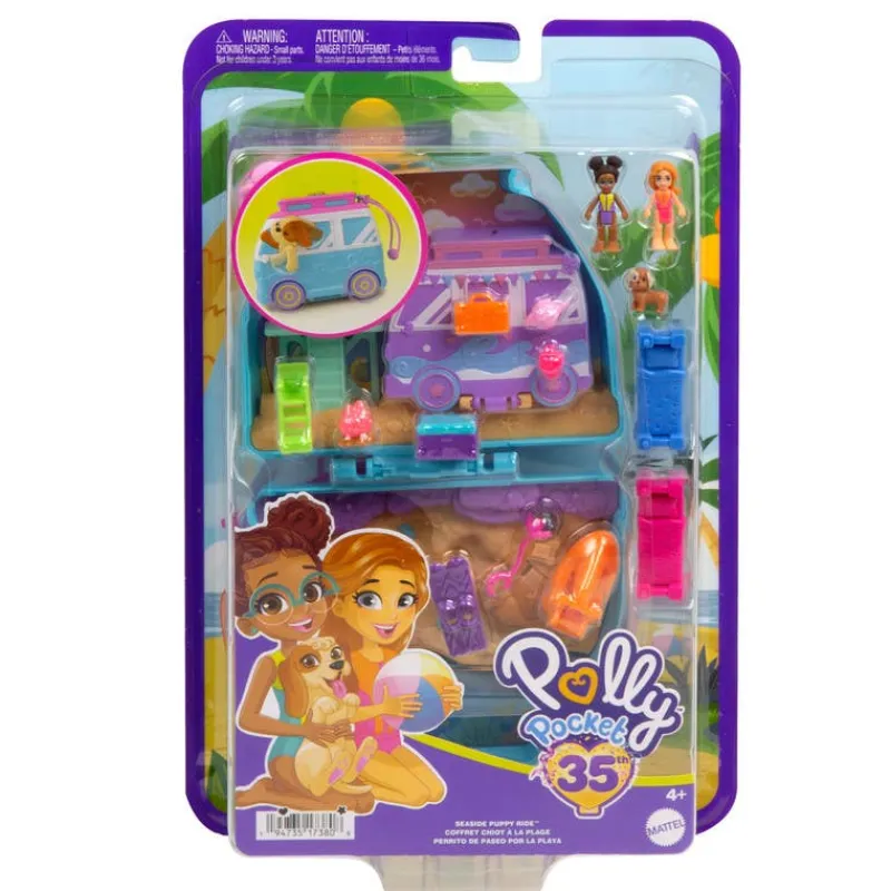 Polly Pocket Estuche de Perrito Playero<Mattel New