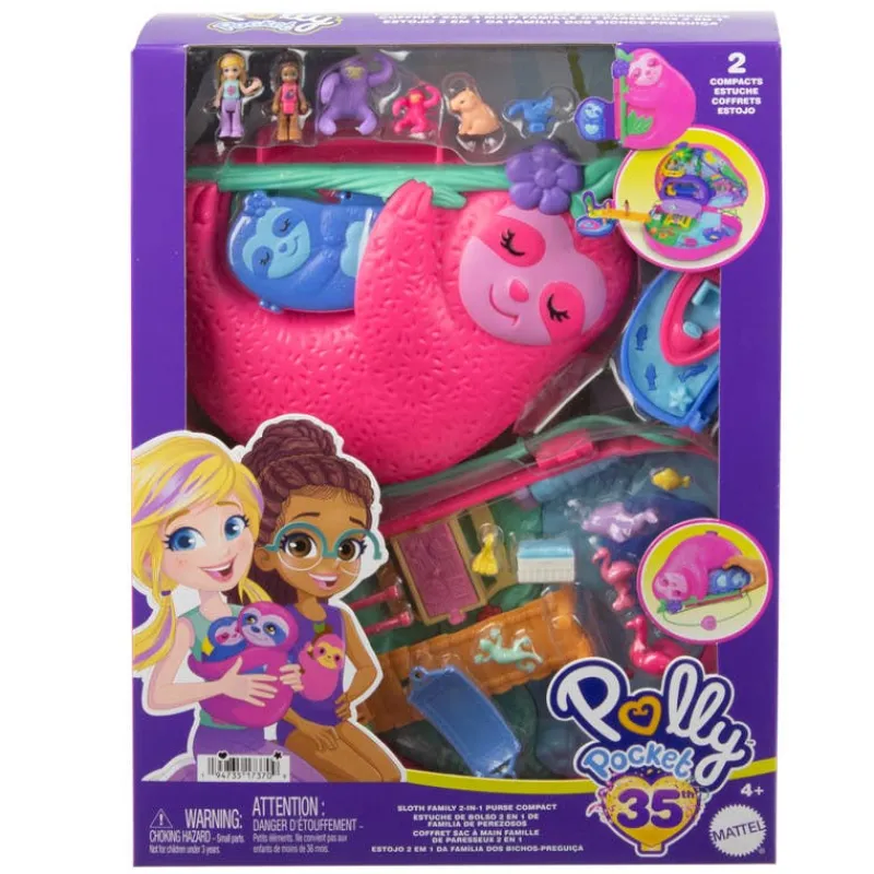 Polly Pocket Estuche Familia de Perezosos<Mattel Outlet