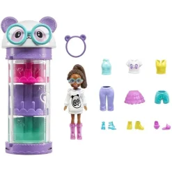 Polly Pocket Muñeca Tubo de Panda con 3 Outfits<Mattel New