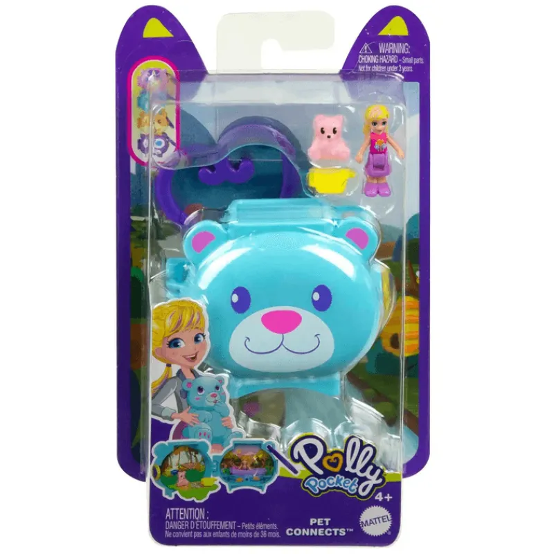 Polly Pocket Set de Juegos Mini Mundo de Mascotas Oso<Mattel Sale