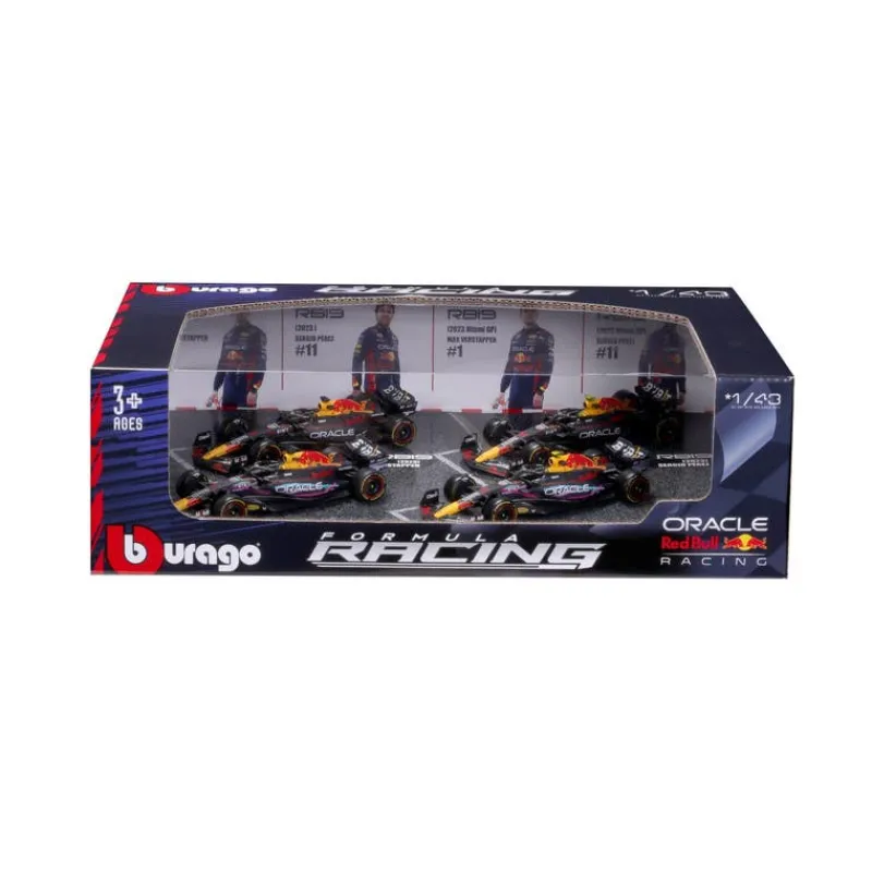 Red Bull Escala 1:43 Red Bull Racing RB19 4pack Checo Pérez y Max<Importacion Juguetron Online