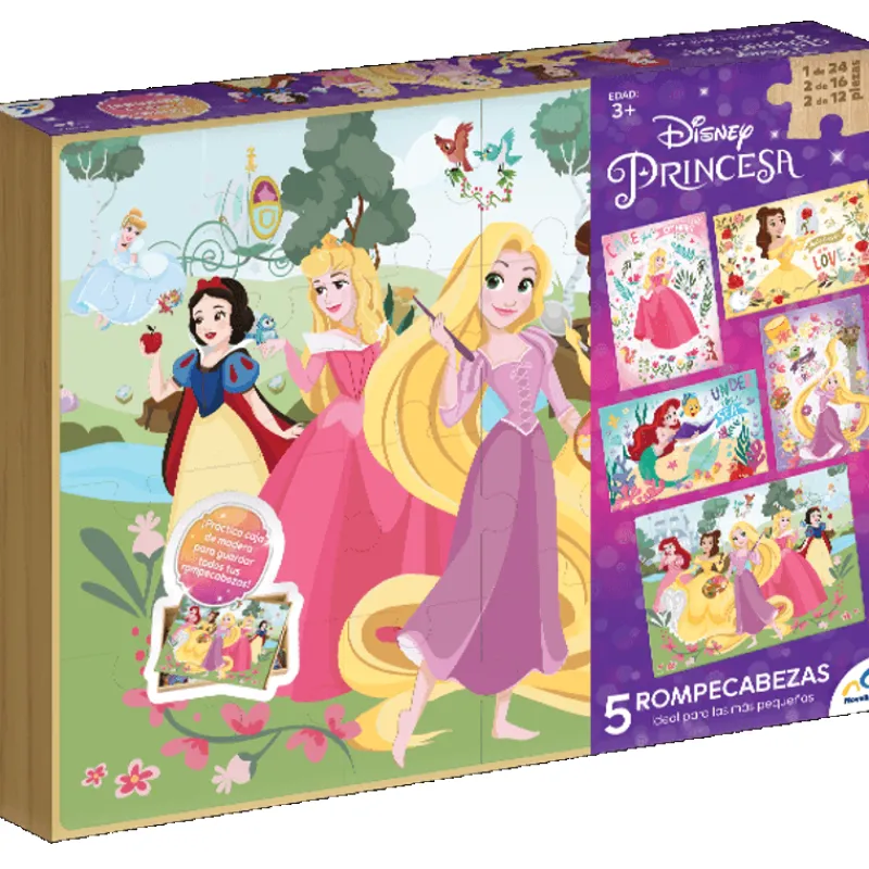 Rompecabezas 5 En 1 Disney Princesas de 60 Piezas<Novelty Outlet