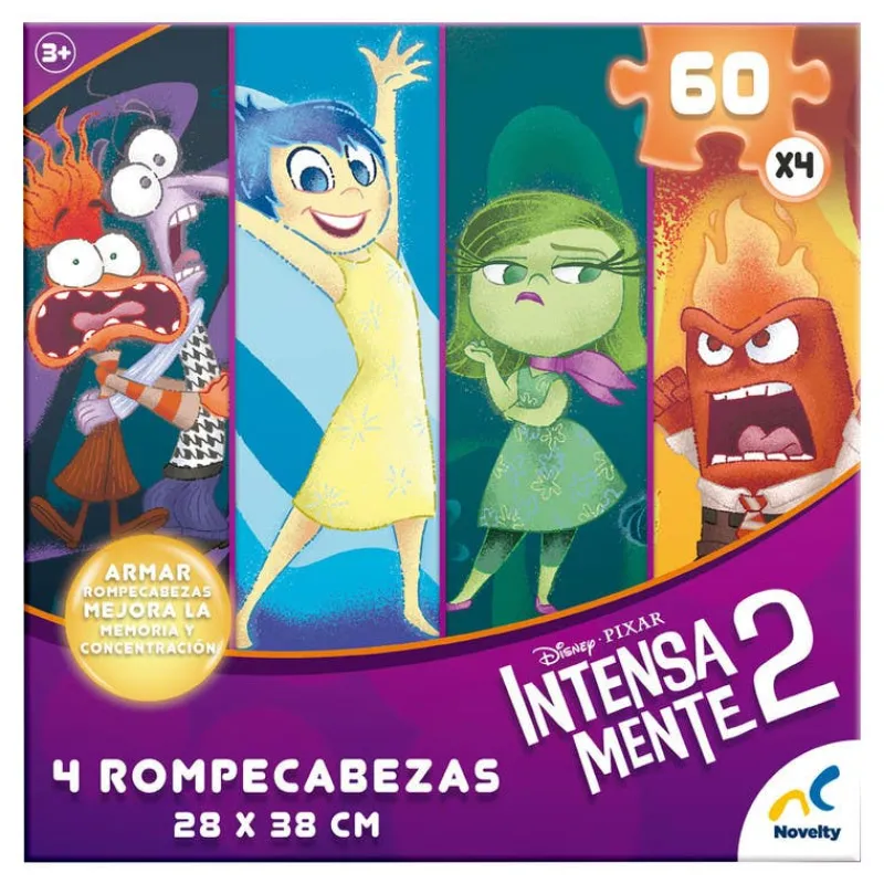Rompecabezas 4 en 1 Intensamente 2 60 Piezas<Novelty Sale
