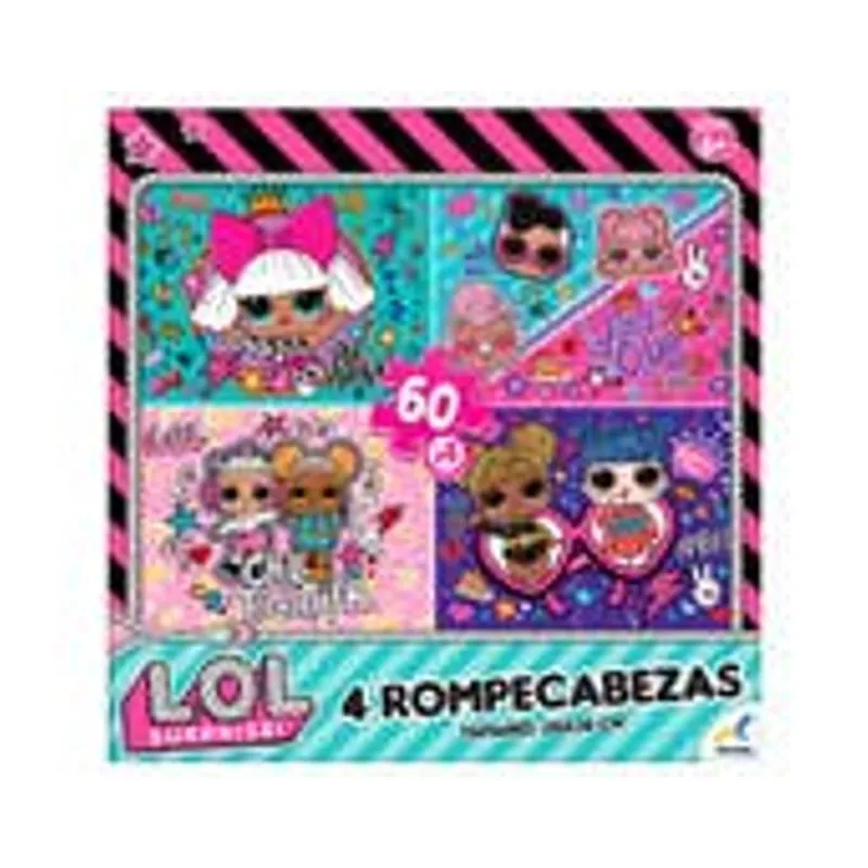 Rompecabezas 4 En 1 Lol Sorpresa de 60 Piezas<Novelty Best