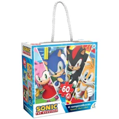 Rompecabezas 4 en 1 Sonic The Hedeghog 60 Piezas<Novelty Discount