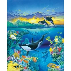 Rompecabezas Orcas en el Ocaso de 100 Piezas<Wuundentoy Clearance