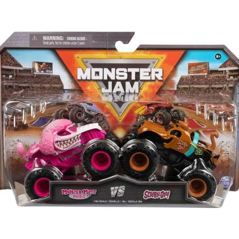 Scooby Doo Monster Jam 2 Pack Monster Mutt Poodle VS Scooby Doo<Spin Master New