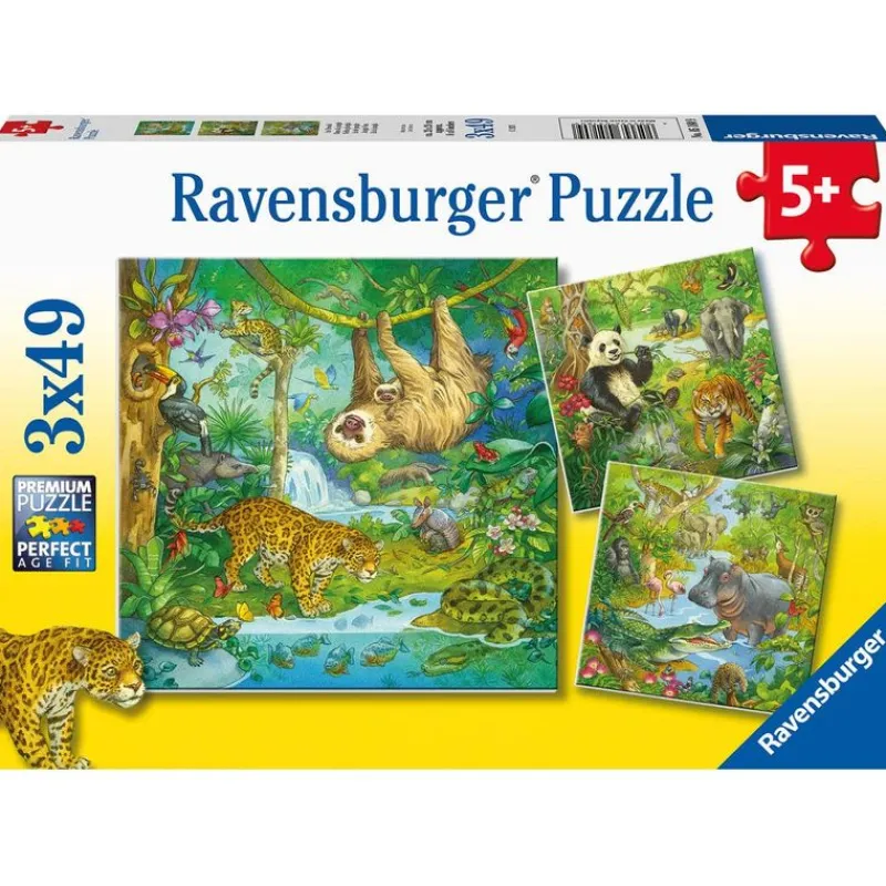 Set de 3 Rompecabezas Aventura en la Jungla<Ravensburger Best