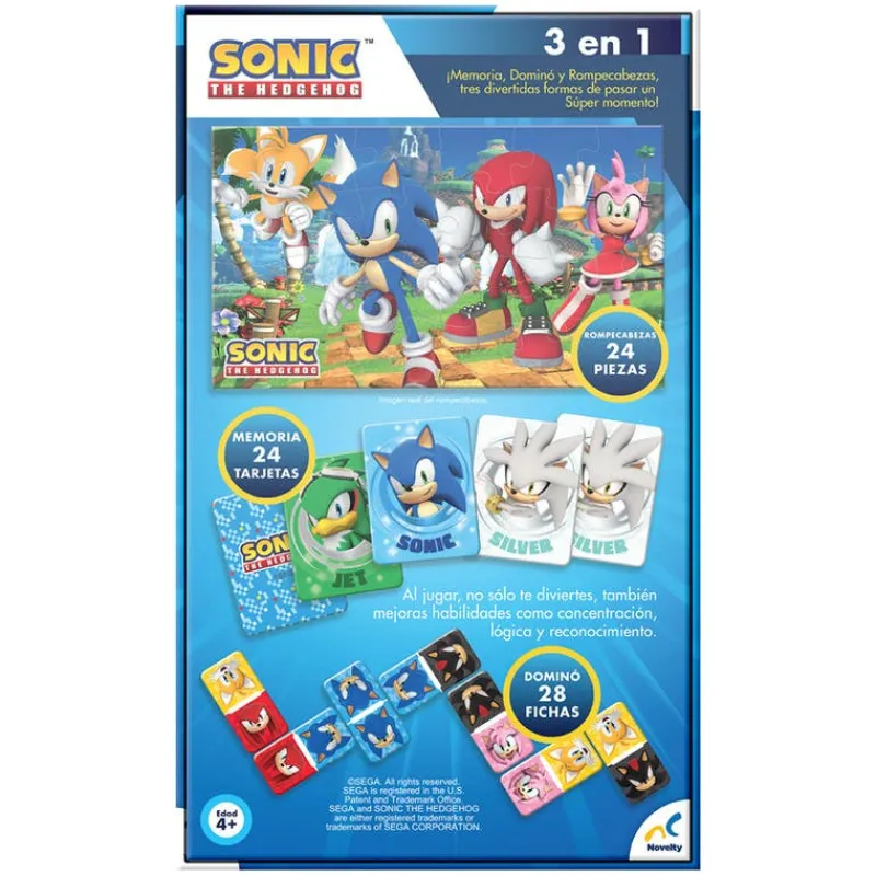 Sonic The Headgehog Memoria 3 en 1<Novelty Fashion