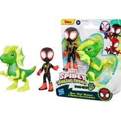 Spiderman Set de Figuras Spidey And His Amazing Friends de Miles Spin Morales y Electrosaurus<Hasbro Best