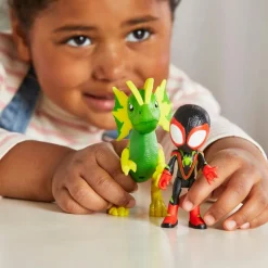 Spiderman Set de Figuras Spidey And His Amazing Friends de Miles Spin Morales y Electrosaurus<Hasbro Best