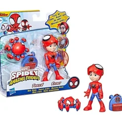 Spiderman Set de Figuras de Trace-E y Spidey con Máscara Desplegable<Hasbro New